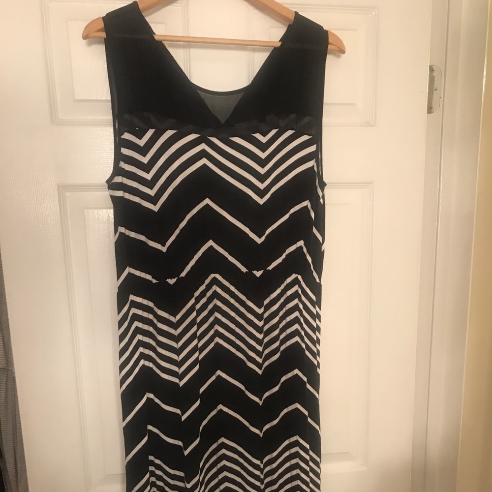 Black & White Chevron Maxi Dress